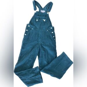 Revolt Vintage Emerald Corduroy Overalls